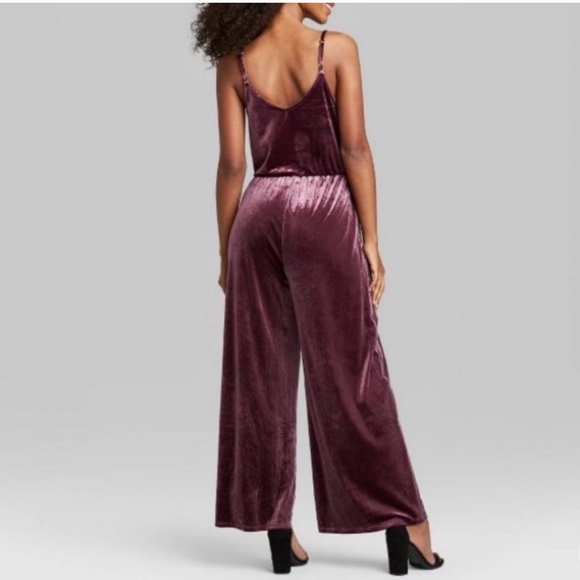 Wild Fable Velvet V-Neck Sleeveless Jumpsuit Size S - Picture 2 of 12